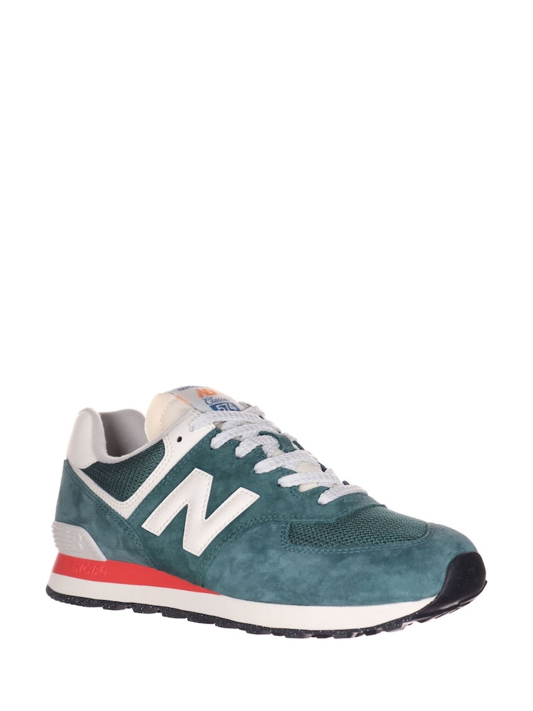New Balance Green Mens 574 Trainers - Image 3 of 5