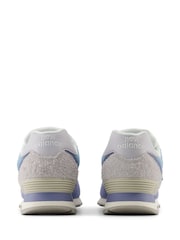 New Balance Blue & White Mens 574 Trainers - Image 7 of 8