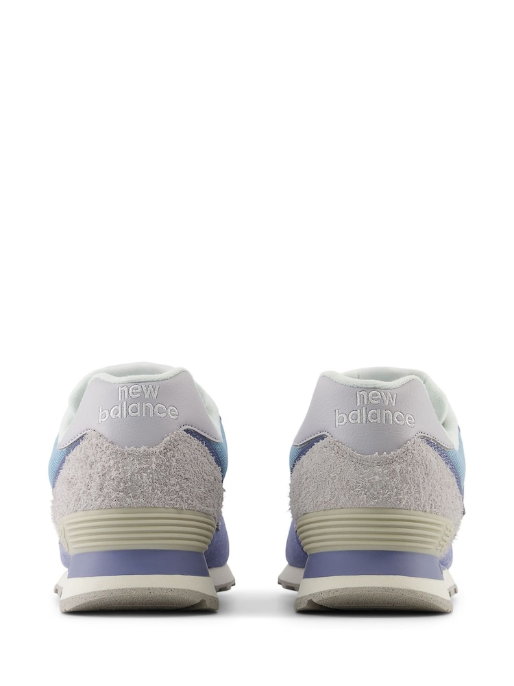 New Balance Blue & White Mens 574 Trainers - Image 7 of 8