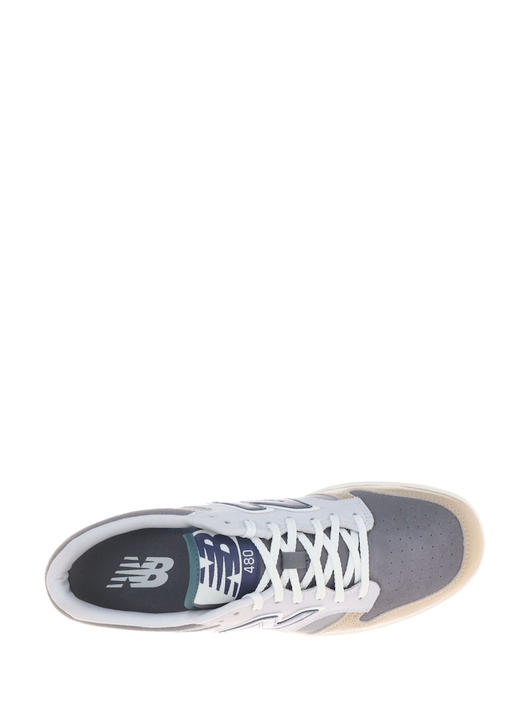 New Balance Grey/Stone Mens 480 Trainers - Image 10 of 13