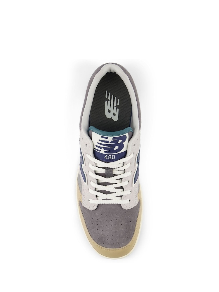 New Balance Grey/Stone Mens 480 Trainers - Image 11 of 13