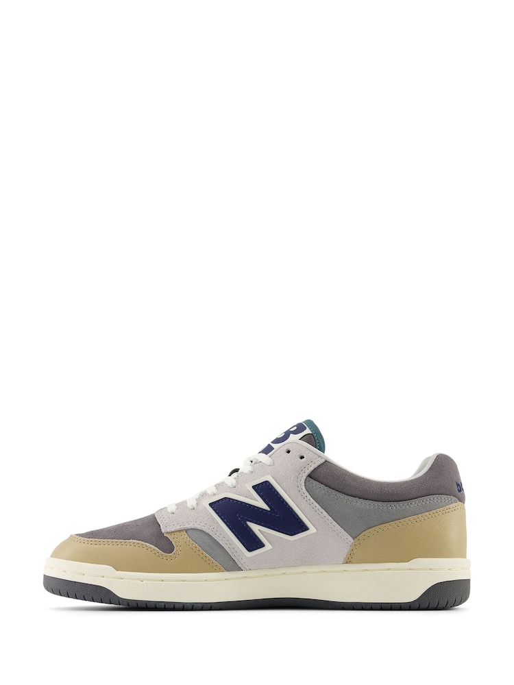 New Balance Grey/Stone Mens 480 Trainers - Image 5 of 13