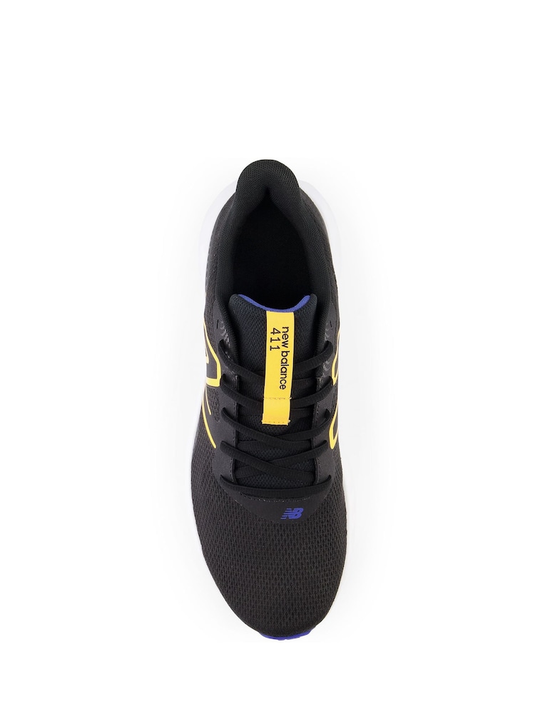 New Balance Black/Yellow Mens 411 Trainers - Image 7 of 7