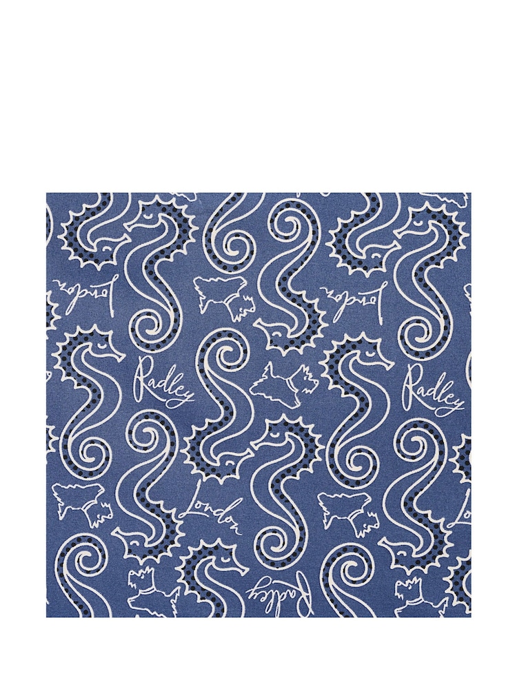 Radley London Blue Seahorse Responsible Foldaway Bag - Image 4 of 4