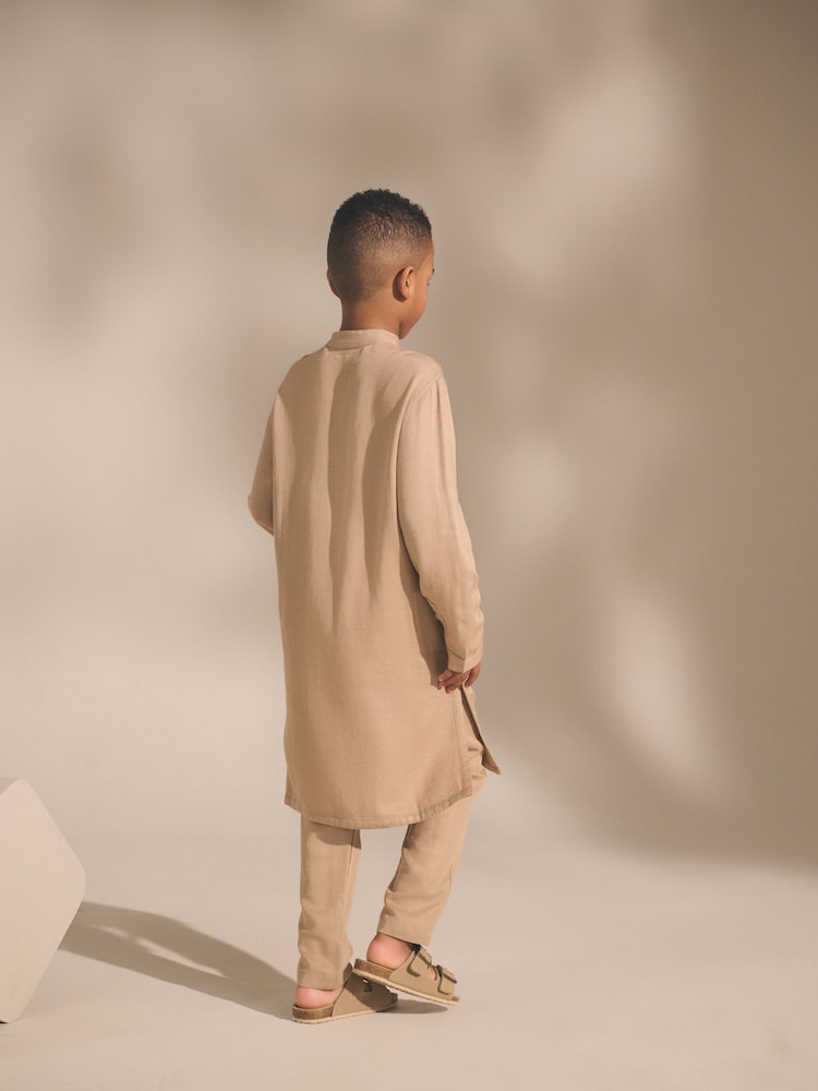 Vison marron uni - EID Kurta (3mths-16yrs) - Image 5 of 11