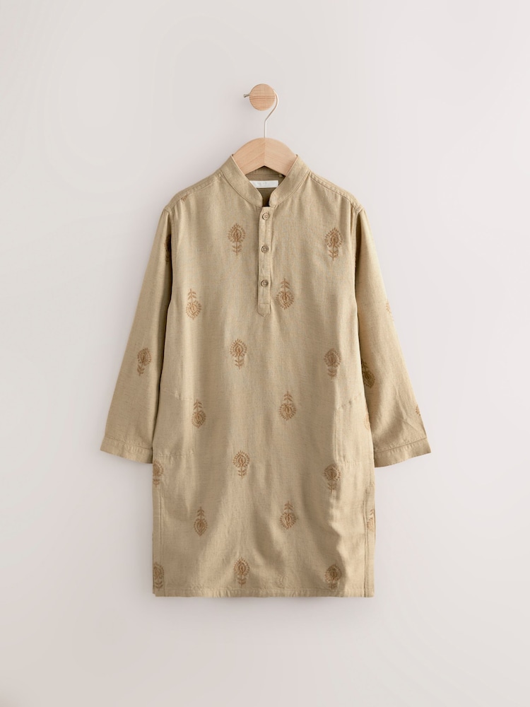 Broderie feuille neutre - Eid Kurta (3mths-16yrs) - Image 5 of 8