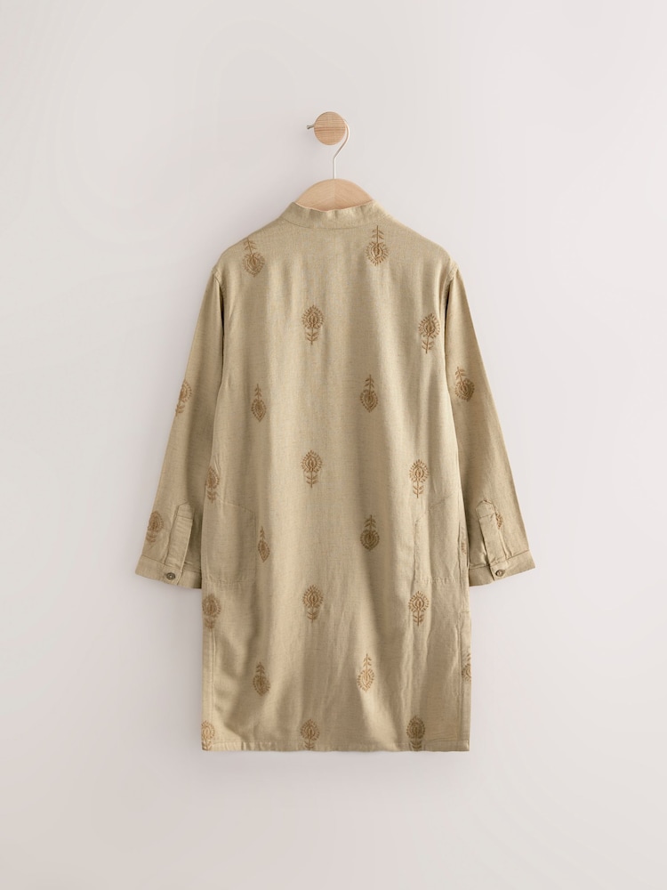Broderie feuille neutre - Eid Kurta (3mths-16yrs) - Image 6 of 8