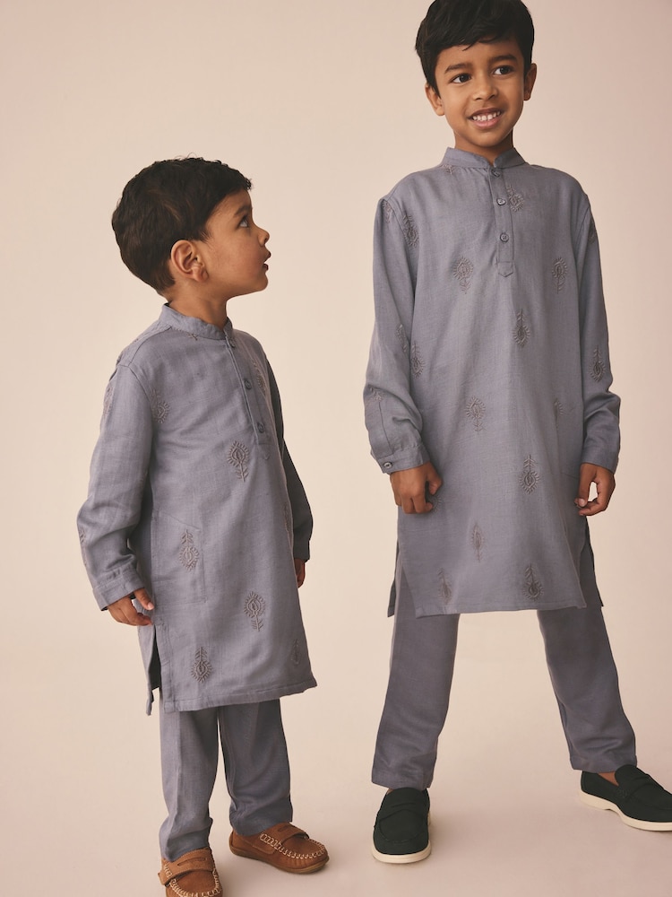 Light Blue EID Kurta (3mths-16yrs) - Image 2 of 8
