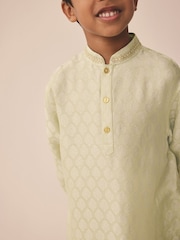 Light Green Embroidered EID Kurta (3mths-16yrs) - Image 4 of 4