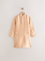 برتقالي فاتح - مطرَّز - رداء Kurta للعيد (3 شهور-16 سنة) - صورة 5 من 8