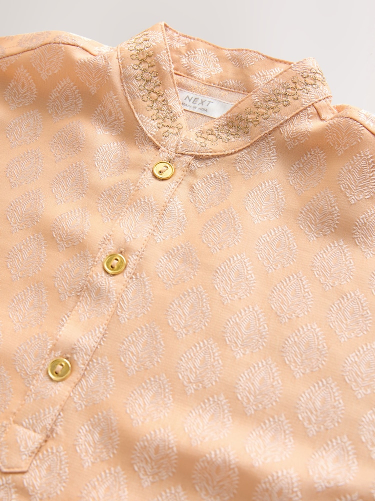 Orange clair EMB - EID Kurta (3mths-16yrs) - Image 7 of 8