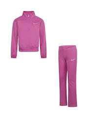 Nike Pink Little Kids Swoosh Half Zip and Leggings Set - Image 1 of 5