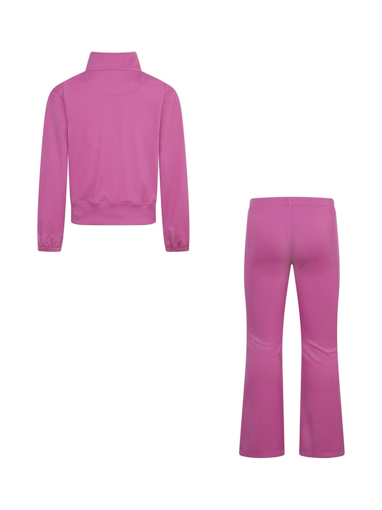 Nike Pink Little Kids Swoosh Half Zip and Leggings Set - Image 2 of 5