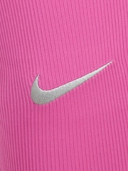 Nike Pink Little Kids Swoosh Half Zip and Leggings Set - Image 4 of 5