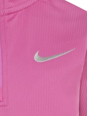 Nike Pink Little Kids Swoosh Half Zip and Leggings Set - Image 5 of 5