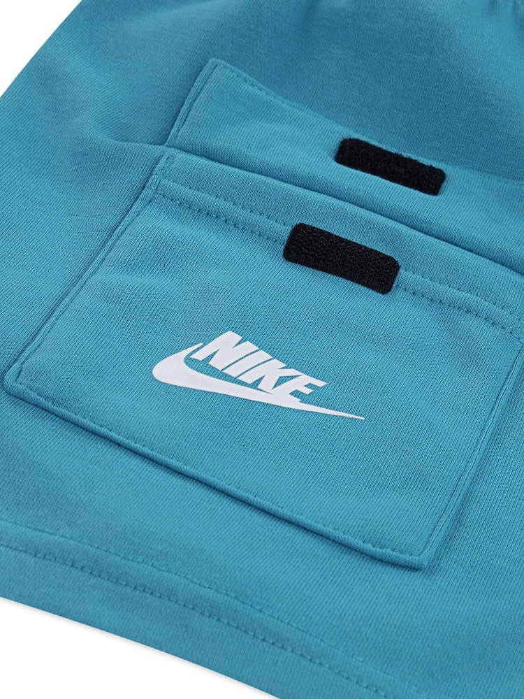Nike Blue Little Kids T-Shirt and Cargo Shorts Set - Image 4 of 5