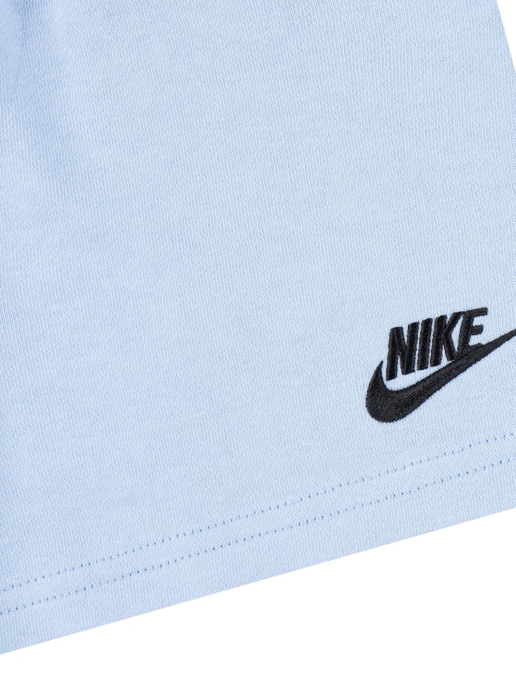 Nike Blue Little Kids Printed Logo T-Shirt and Shorts Set - Image 4 of 4