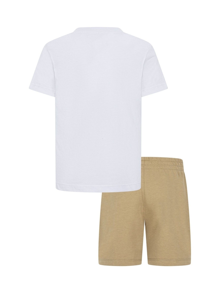 Nike Cream Little Kids Club Express T-Shirt and Shorts Set - Image 2 of 4