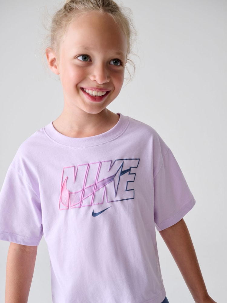 Buy Nike Blue Little Kids Bike Shorts and T-Shirt Set from Next Sweden