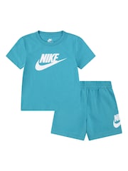 Nike Blue Little Kids Club T-Shirt and Shorts Set - Image 1 of 5