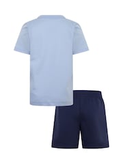 Nike Blue Little Kids Club Express T-Shirt and Shorts Set - Image 2 of 5