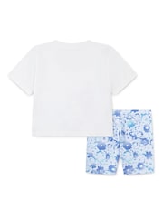 Nike Blue Little Kids Flowral T-Shirt And Shorts Set - Image 2 of 5
