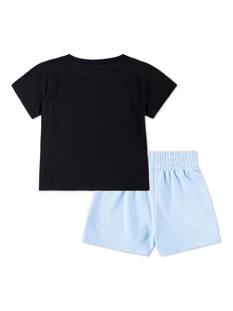 Nike Blue Infant Printed Logo T-Shirt and Shorts Set - Image 2 of 4