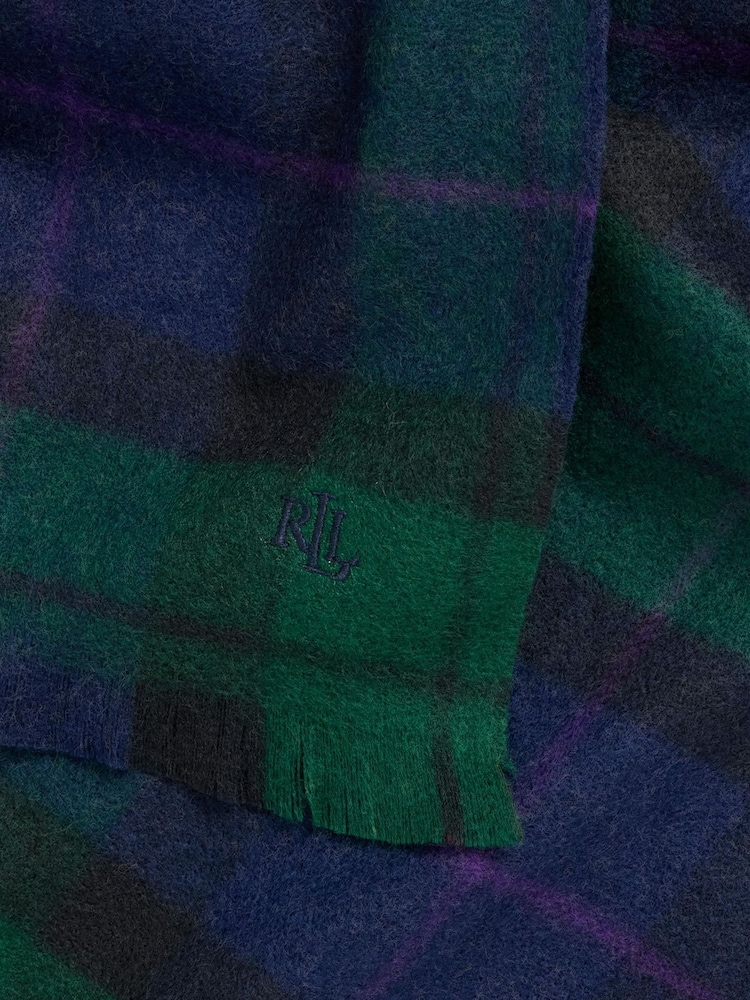 Zielony - 3-częściowy zestaw podarunkowy: czapka, szalik i rękawiczki Lauren Ralph Lauren w kratkę - Obraz 3 z 3