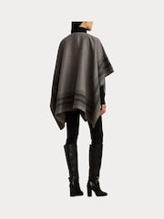 Lauren Ralph Lauren Grey Wool Blend Poncho - Image 6 of 9