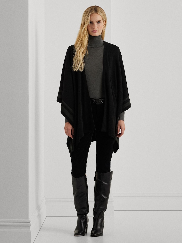 Lauren Ralph Lauren Poncho in acrilico A righe - Immagine 1 di 7