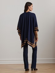 Lauren Ralph Lauren Acrylic Stripe Detail Poncho - Image 2 de 5