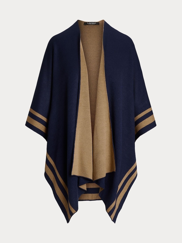Lauren Ralph Lauren Acrylic Stripe Detail Poncho - Image 5 de 5