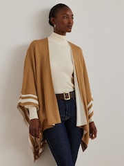 Marrone - Lauren Ralph Lauren Poncho in acrilico A righe - Immagine 1 di 8