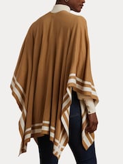Marrone - Lauren Ralph Lauren Poncho in acrilico A righe - Immagine 2 di 8