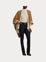Marrone - Lauren Ralph Lauren Poncho in acrilico A righe - Immagine 3 di 8