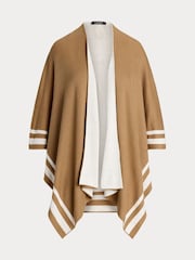 Marrone - Lauren Ralph Lauren Poncho in acrilico A righe - Immagine 8 di 8