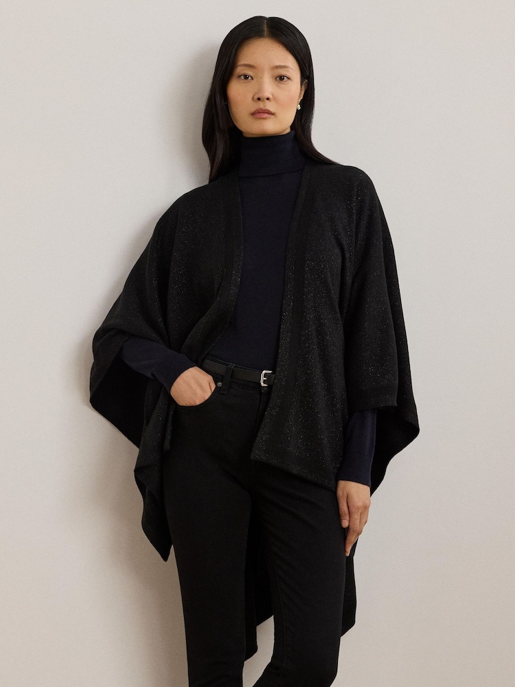 Lauren Ralph Lauren Polyester Blend Sparkle Poncho - Image 1 of 9