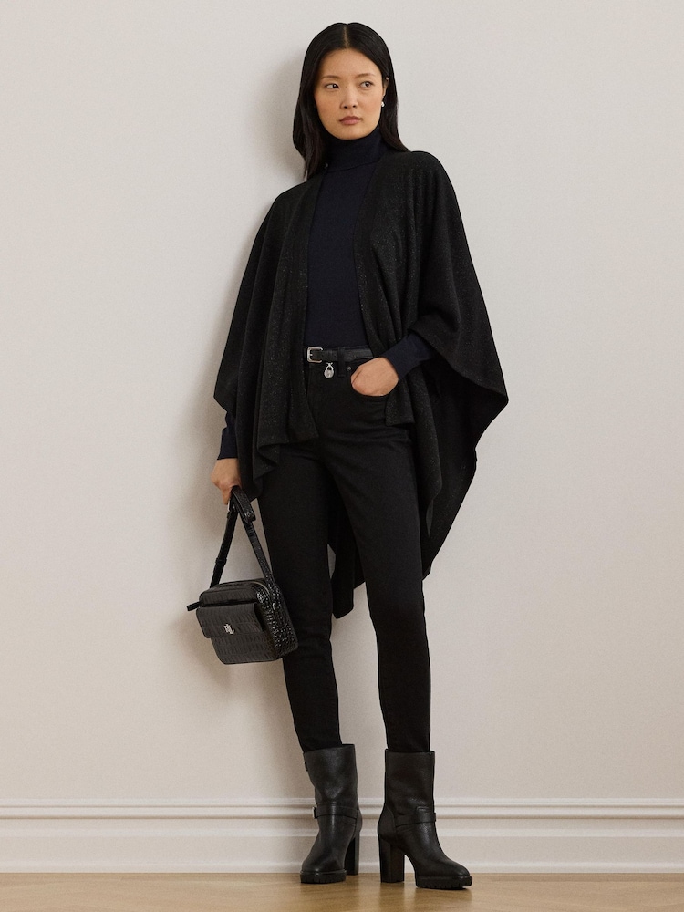 Lauren Ralph Lauren Polyester Blend Sparkle Poncho - Image 3 of 9