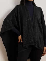Lauren Ralph Lauren Polyester Blend Sparkle Poncho - Image 5 of 9