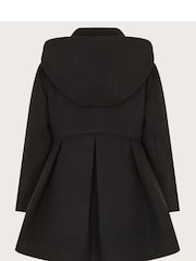 Monsoon Black Pleated Skirt Coat - Image 2 of 3