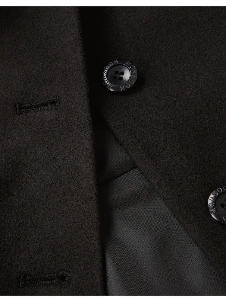 Monsoon Black Pleated Skirt Coat - Image 3 of 3
