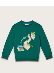 Monsoon Green Frogs On The Books Sweatshirt - Image 1 of 3