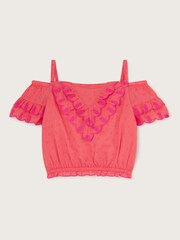 Monsoon Orange Boutique Pineapple Embroidered Top - Image 3 of 5