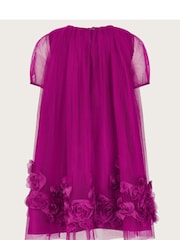 Monsoon Pink 3D Rose A-Line Dress - Image 2 of 3