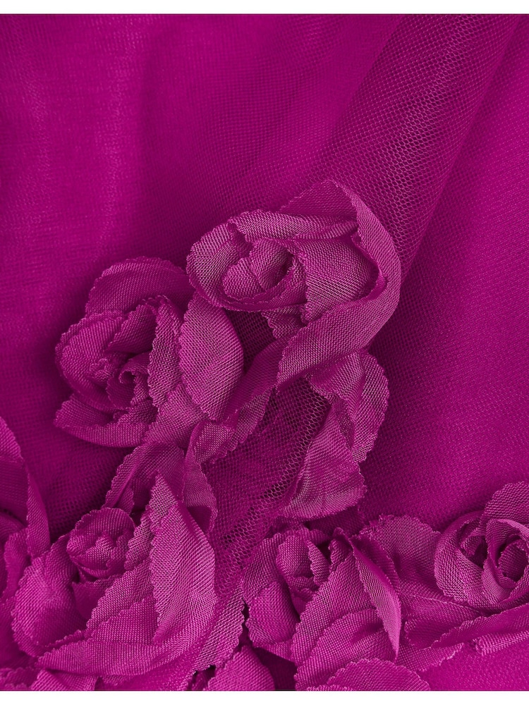 Monsoon A-Linien-Kleid mit 3D-Rosendesign - Bild 3 von 3 Monsoon A-Linien-Kleid mit 3D-Rosendesign - Bild 3 von 3