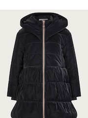Monsoon Black Supersoft Tiered Coat - Image 1 of 3