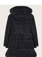 Monsoon Black Supersoft Tiered Coat - Image 2 of 3