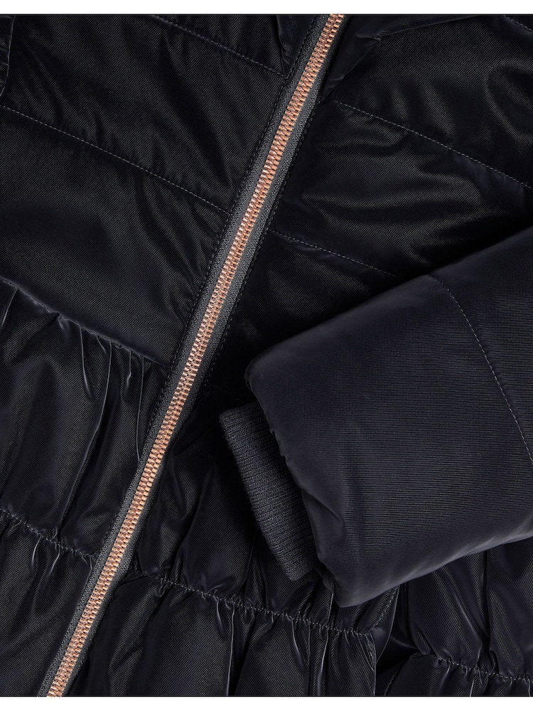 Monsoon Black Supersoft Tiered Coat - Image 3 of 3