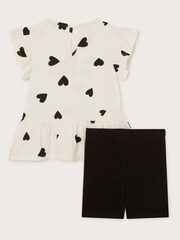 Monsoon Black 'Be Kind' Heart Jersey Set - Image 3 of 4