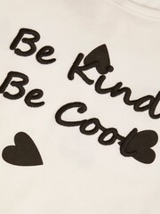 Monsoon Black 'Be Kind' Heart Jersey Set - Image 4 of 4